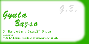 gyula bazso business card